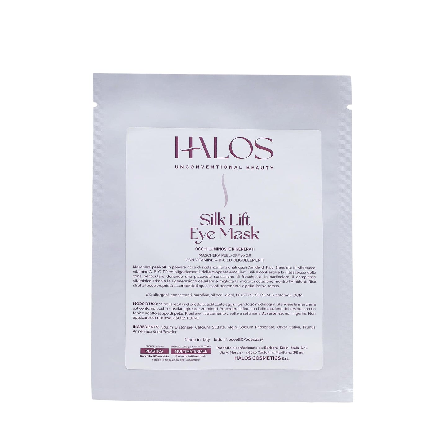 Silk Lift Eye Mask — Distende, decongestiona e rinfresca lo sguardo — effetto immediato